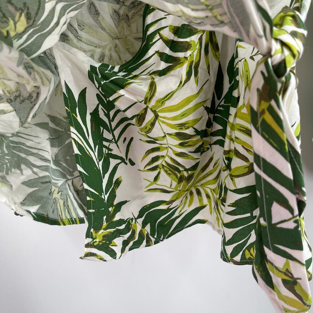 NEW ASHLEY STEWART Blouse Size 14 Linen Blend Tropical Coastal Breathable NWOT - Picture 10 of 13